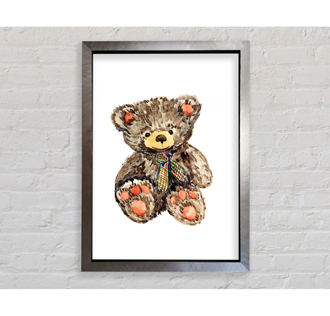 Teady Bear Tie Gerahmter Druck