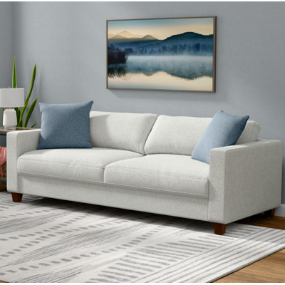 Jibria 87" Pop-Up Sleeper Sofa, with Pillows, Wrapped in a Cozy Boucle Upholstery