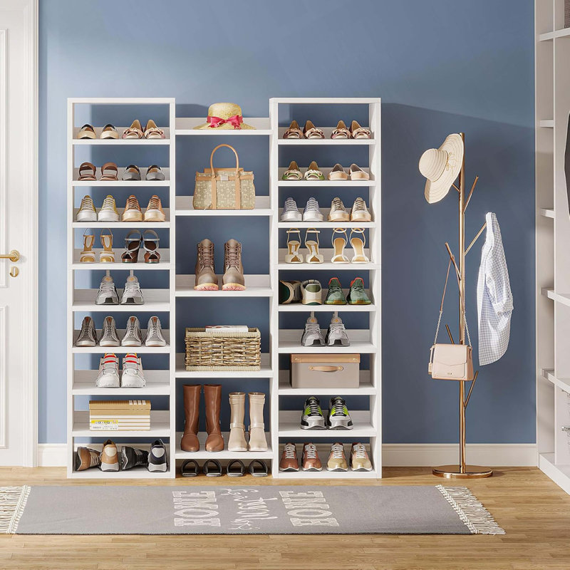Armoire à chaussures 47,2 po à 14 niveaux avec 22 casiers ouverts et 46 paires de rangement pour chaussures