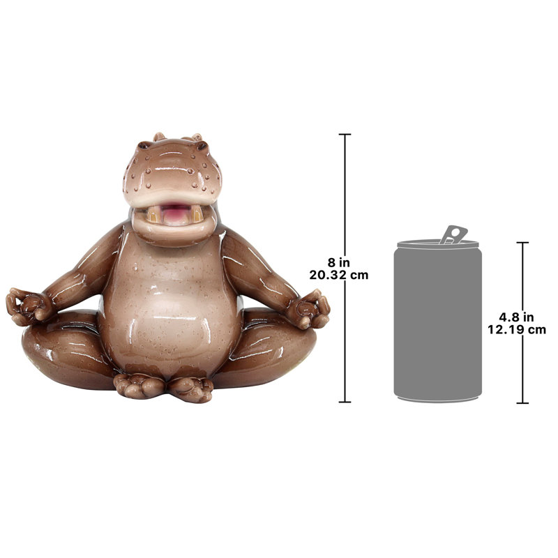 Zen Yoga Hippo Figurine