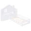 Lit simple blanc avec fenêtre, tablettes, tiroirs et lit Sweet Space, blanc, détails de fenêtre, rangement de tiroir, tablettes et