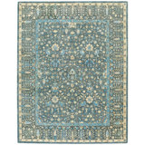 Smyrna- Persian Cedars Oriental Hand Tufted Wool Blue/Yellow Area Rug