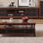 Medieval style coffee table TV cabinet combination