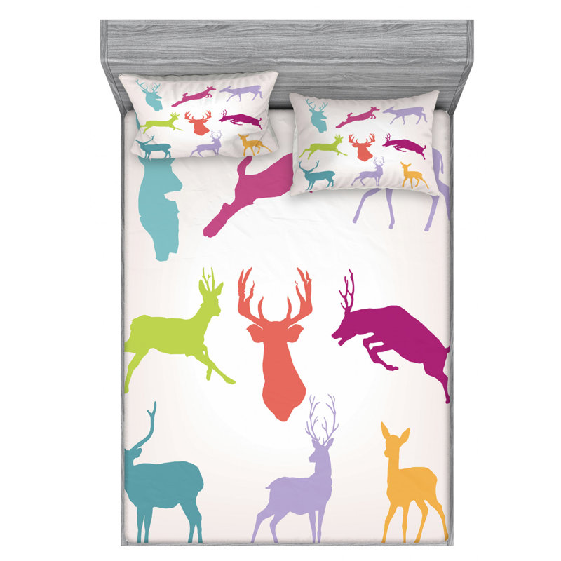Microfiber Sheet Set, Queen Sheet Set with Fitted Sheet