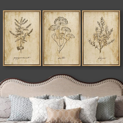 Minimal Botanical " Herb Seasonings " 3 - Pieces