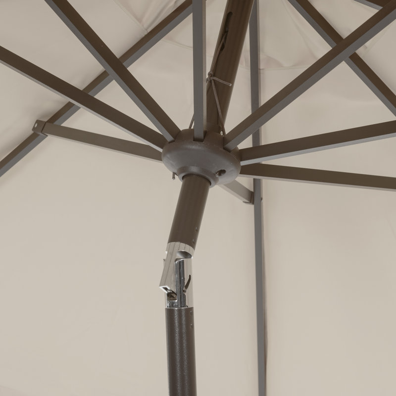 Parasol d'extérieur Iago, Beige / Blanc, Brun