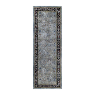 Tapis de couloir gris et noir Newy Overyed One-of-a-Kind Runner 2 pi 7 po x 7 pi 8 po