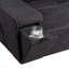 Canapé-lit modulaire réversible en tissu tissé noir 95 po avec porte-gobelet de rangement