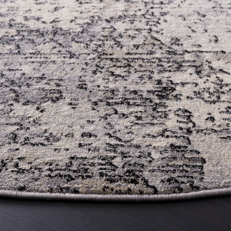 Tapis abstrait Liselore 100 Performance, Rond 6 pi 7 po