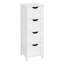 Freestanding Bathroom Storage Cabinet with Four Drawers-62159932