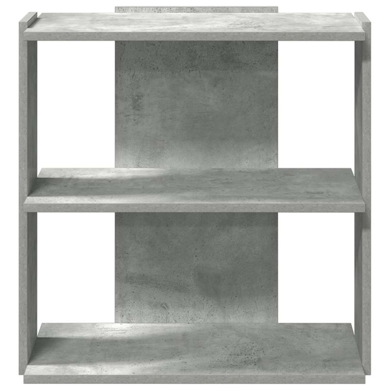 60cm W Bookcase, (3 Shelves) 60cmH x 60cmW x 30cmD, Concrete Grey
