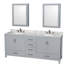 Sheffield 79" Freestanding Double Vanity Base Only with 70" Mirror-31336917