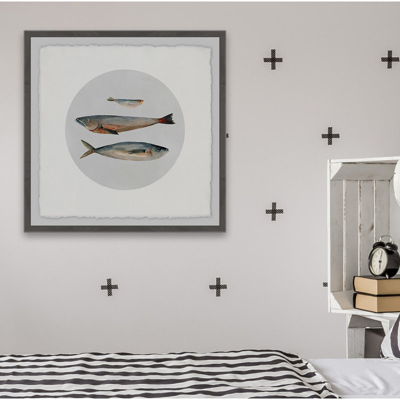 " Three Fish II ", 12" H x 12" W x 3.5" D