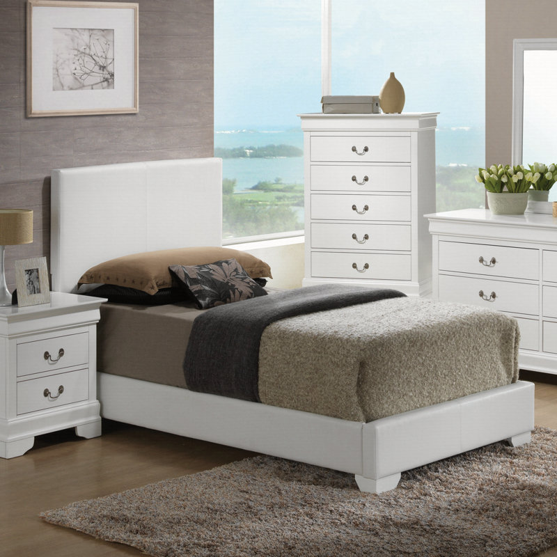 Charming White Twin Bed