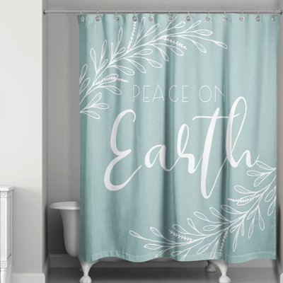 Rideau de douche simple paix sur terre Verna