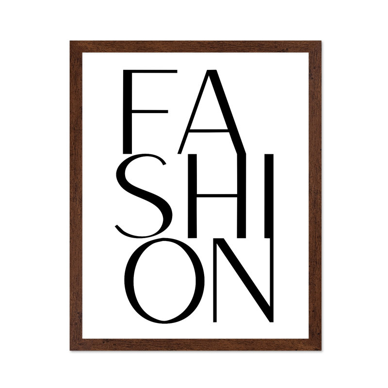 Mode, Affiche, Encadrement brun, H 11 po x l 14 po