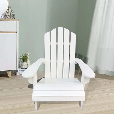Chaise Adirondack en bois robuste pour enfants, parfaite pour la détente intérieure et extérieure avec siège large et accoudoirs