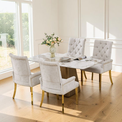 Chaises de salle à manger rembourrées Seita