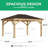 Meridian 12 Ft. W x 16 Ft. D Solid Wood Patio Gazebo