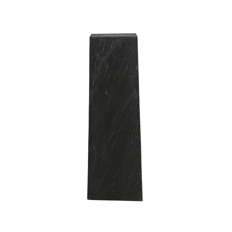 Modern Stone Top End Table, 36" H x 12" W x 12" D