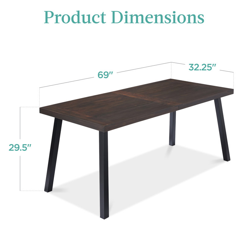 Table de salle à manger Hialeah pour 6 personnes, Espresso
