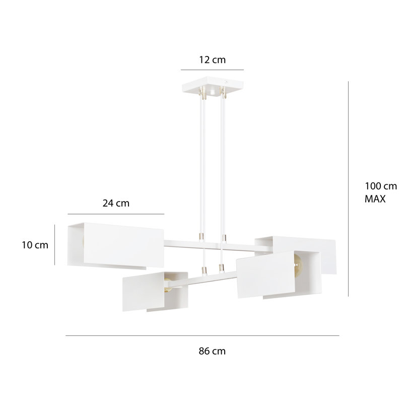 Marbella 4 - Light Unique/Statement Pendant, White