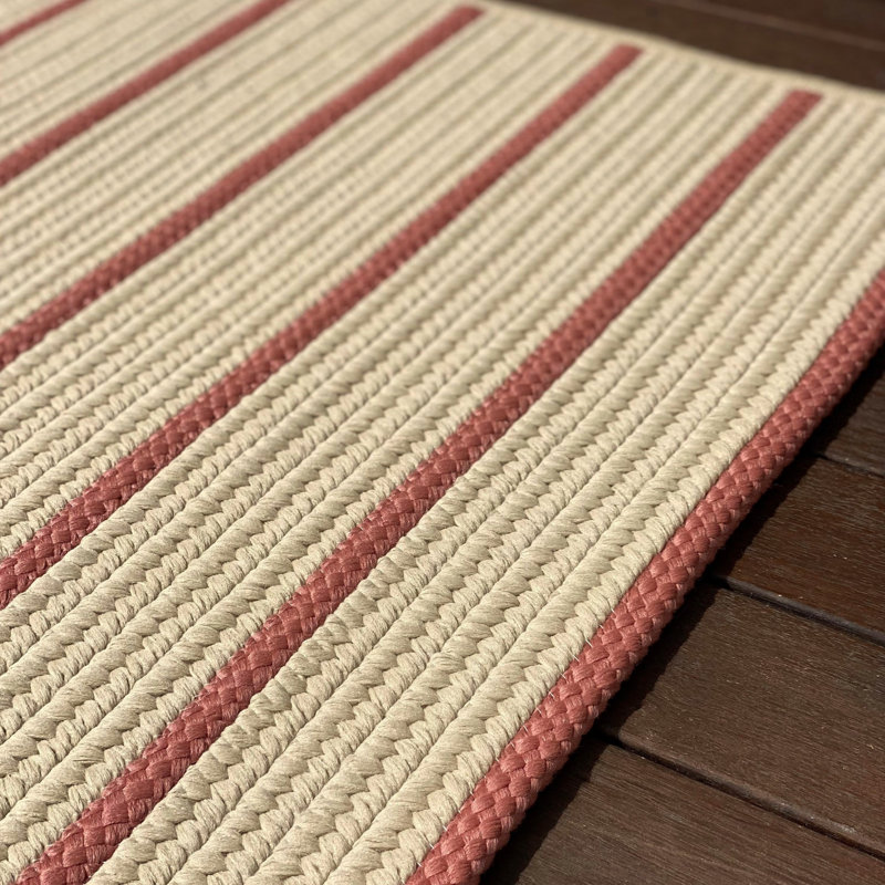 Tapis rectangulaire intérieur / extérieur en polypropylène tressé à la machine Kemondre, Rectangle 8 pi x 11 pi