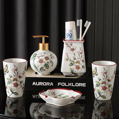 Ceramic Bathroom Accessories Set
