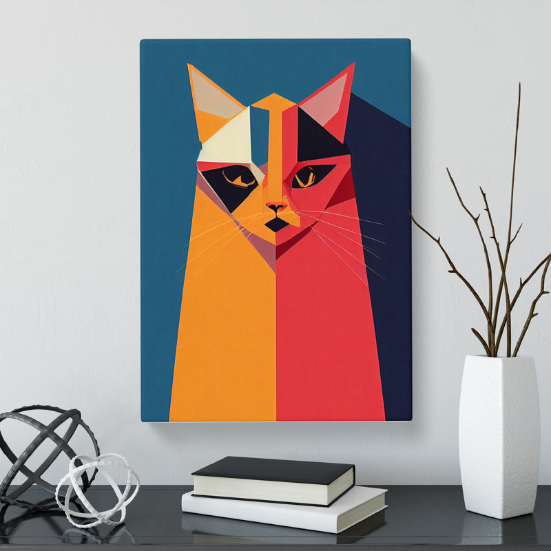 Cat Cubism Vol.1 - Wrapped Canvas, 50cm H x 35cm W x 3cm D