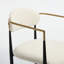 Tabouret de bar moderne à hauteur de comptoir rembourré avec dossier et accoudoirs-115622929
