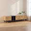 Meuble télé pour téléviseurs jusqu'à 80 pouces, console multimédia moderne et minimaliste avec portes abattantes, grand espace de rangement en MDF résistant, montage facile