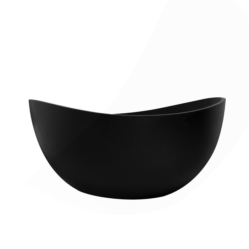 63 Inch Freestanding Solid Surface Soaking Bathtub For Bathroom