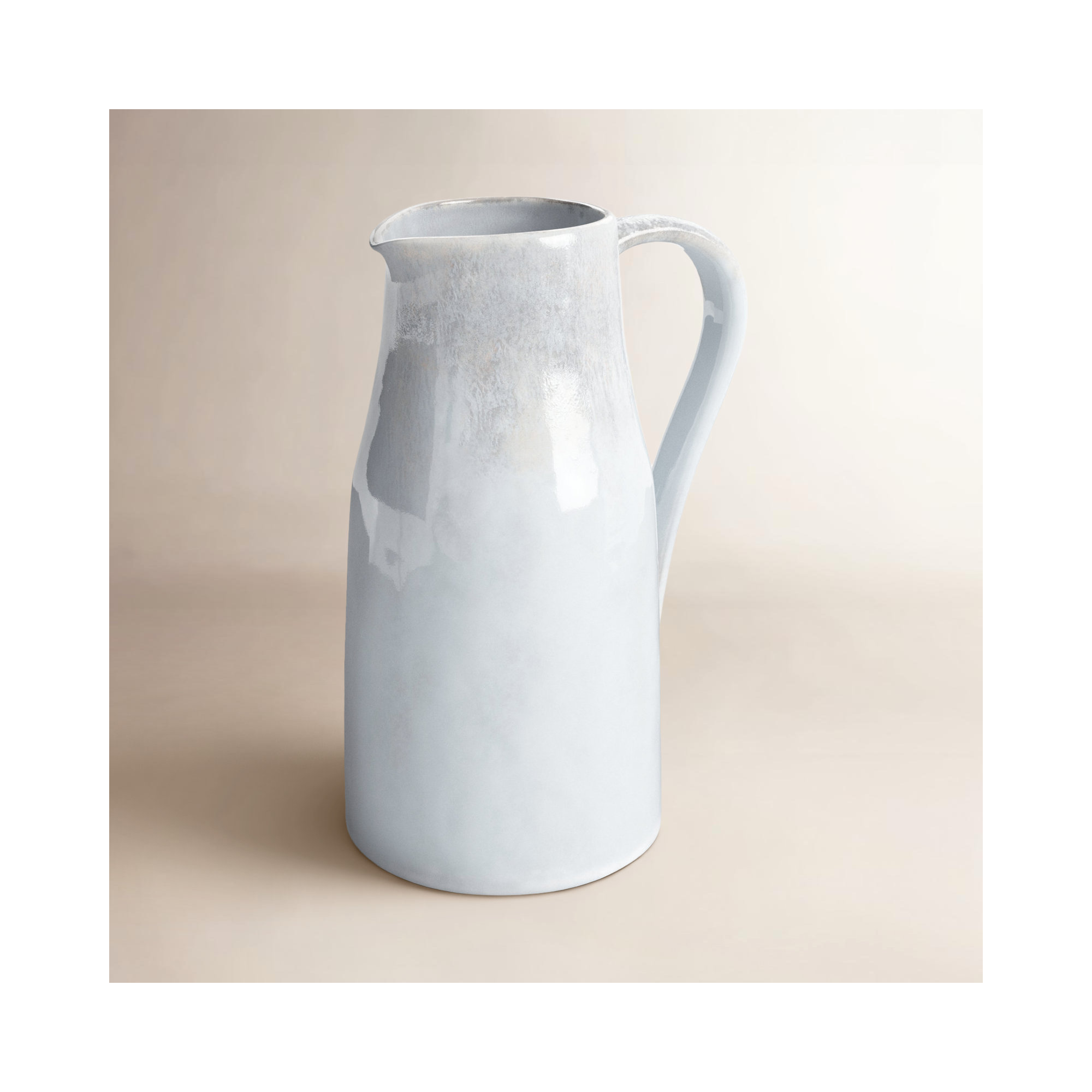 Blanchet Stoneware Pitcher, 9.5" H x 4" W