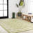 Demians Bohemian Textured Weave Floral Green/Cream Indoor/Outdoor Rug-2126073673