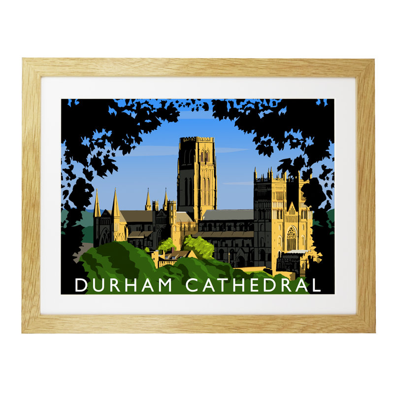 Durham Cathedral by Richard O'Neil - Print, Oak Wood Frame, 33.5 cm H x 43.5 cm W x 2.2 cm D