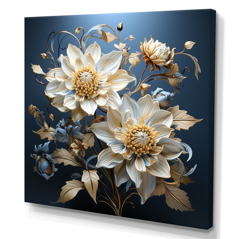 «Blue Cornflowers Tranquility» sur impression sur toile, Toile tendue, H 16 po x l 16 po x P 1 po