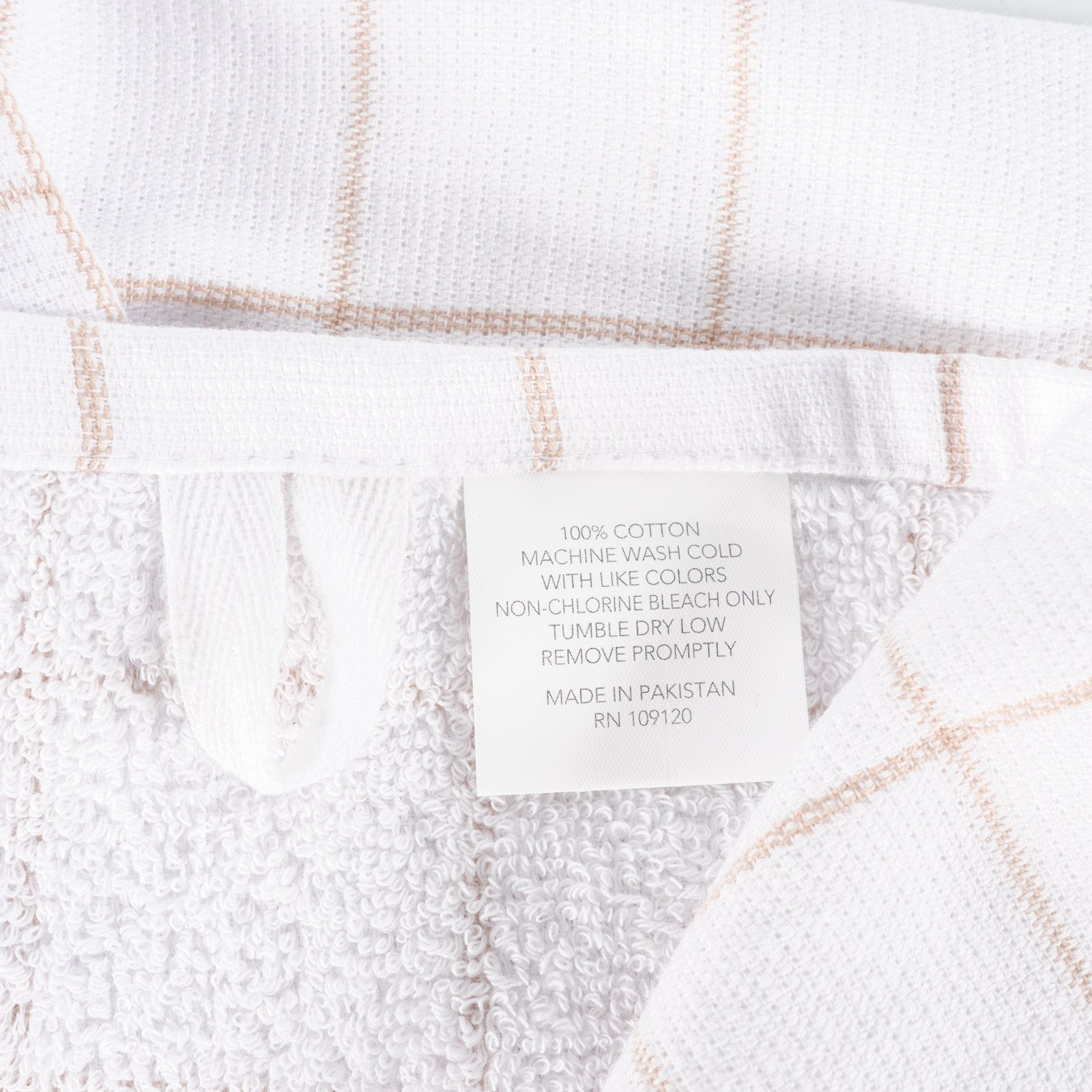 Reverse Terry Cotton Tea Towel, Taupe