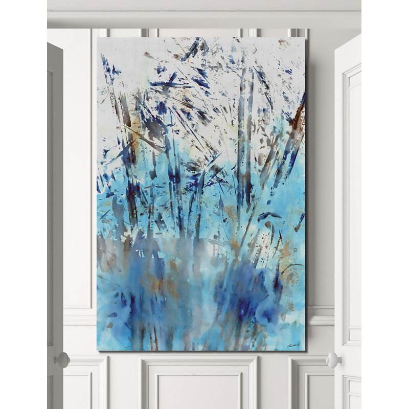 « eaux edge ii », reproduction d’impression, H 12 po x l 8 po x P 1,5 po, Toile tendue
