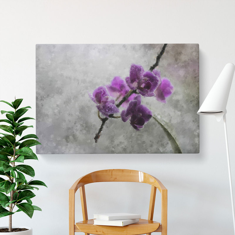 Orchid Flowers Vol.3 - Wrapped Canvas Painting, 50cm H x 76cm W x 3cm D
