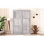 Lit double gris avec armoire pliable