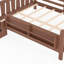 Lit plateforme en bois avec escalier et garde-corps, aucun sommier nécessaire-581547732-581547731