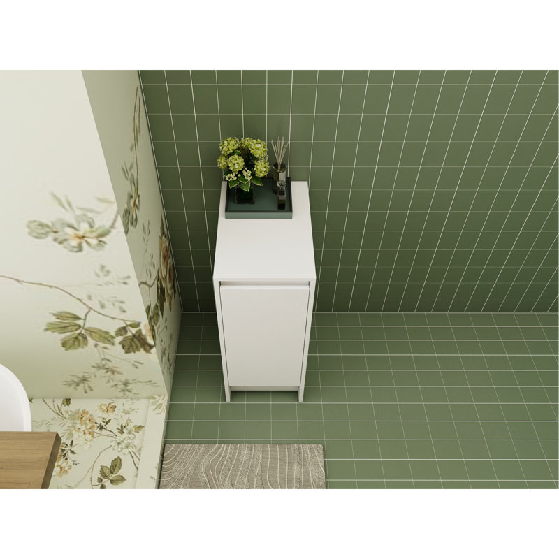 Freestanding Bathroom Cabinet With Soft Close Door And Clean Lines Storage Cabinet, 12", Close, Complements Interior