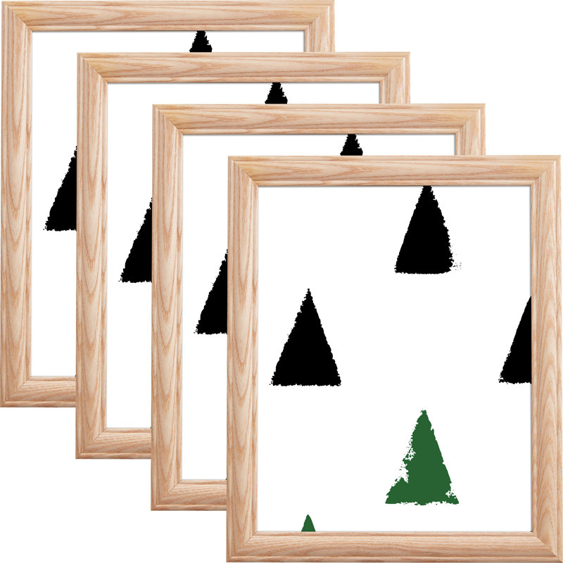 Ensemble de 4 cadres muraux en bois Flynt, 24 po x 30 po