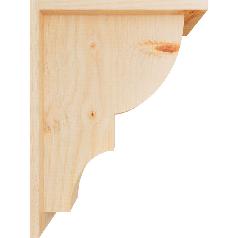 Corbeau Ridgewood avec contre-plaque, H 16 po x l 5,5 po x P 12 po, Sapin de Douglas, Lisse