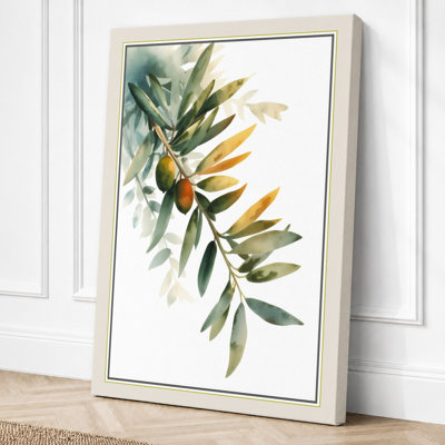Olive Branch Botanical - Wrapped Canvas