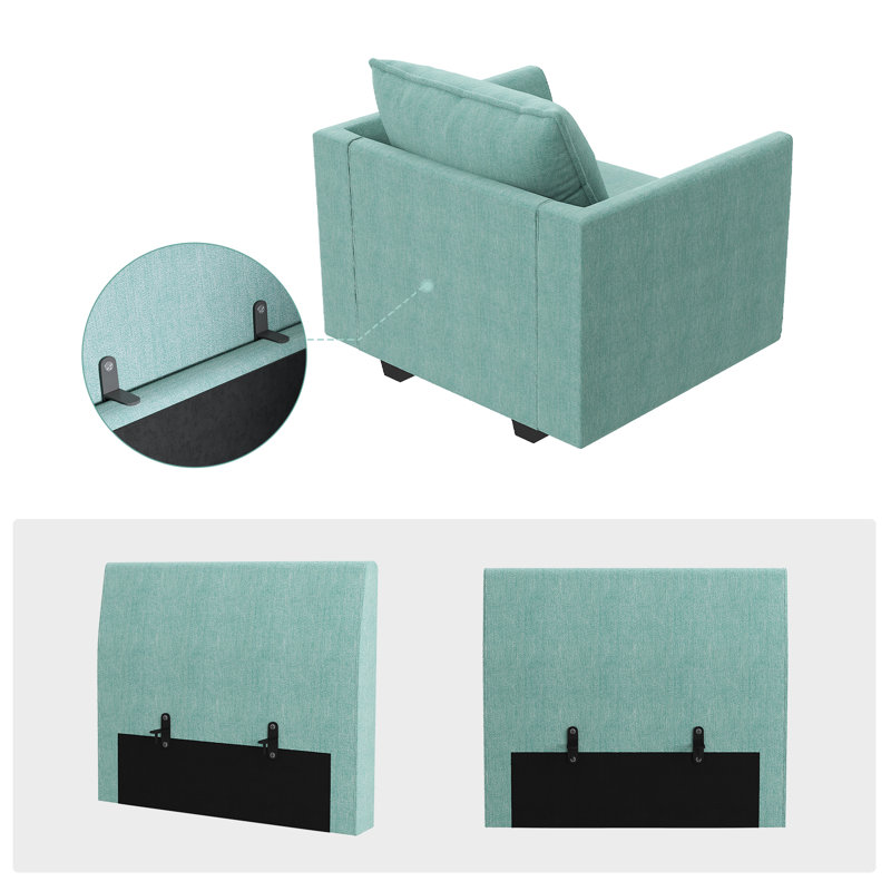 Quincaillerie modulaire pour cadre de canapé modulaire, Bleu