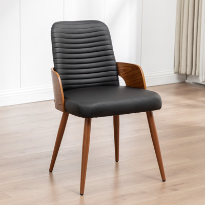 Chaise rembourrée en bois massif Carman
