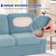 Stretch Separate Box Cushion Armchair Slipcover-1439288731