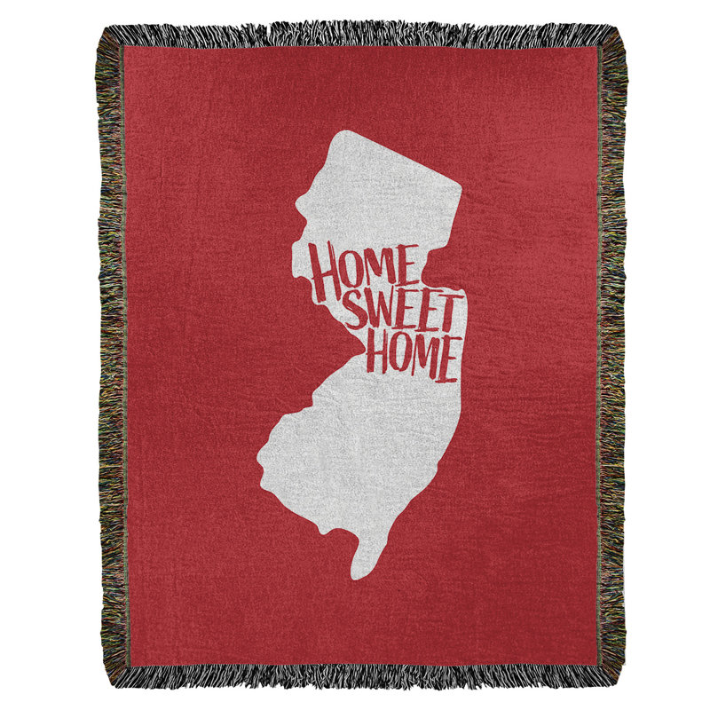 Hand Woven Throw Blanket, 37" W x 52" L, Red