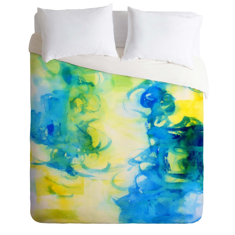 Laura Trevey Polyester Abstract Duvet Cover, Queen Duvet Cover + 2 Standard Shams